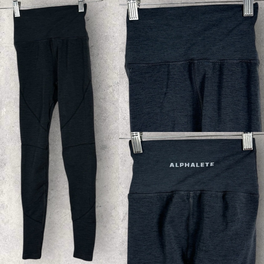 Alphalete OG Rival Leggings Grey Compression Heather Womens Size‎ XS Activewear
